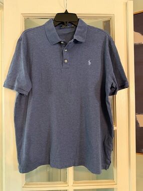 Polo by Ralph Lauren Heathered Navy Blue Short-Sleeve Polo